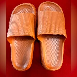 Orange Slide Sandals